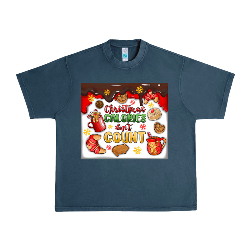 Christmas Calories Don't Count Urban Heavy Tee by MaliasSmallBusiness | Teevron