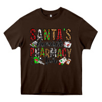 Chocolate Brown santa's favorite pharmacy tech Heavy Core Tee - Jasminsmagicworld