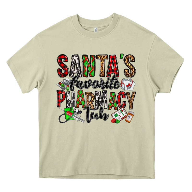 Santa's Favorite Pharmacy Tech Heavy Core Tee by Jasminsmagicworld | Teevron