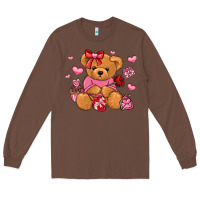 Chestnut valentines day teddy bear Long Sleeve Tee - LillyAllenDesigns