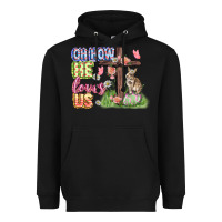 Oh How He Loves Us Easter Day Heavyweight Hoodie | Teevron