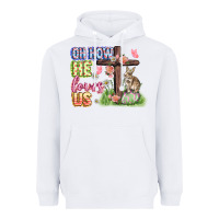White Oh how he loves us Easter Day Heavyweight Hoodie - CowGirlArtShop