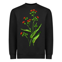 Black Tassel Flower Illustrations Heavyweight Sweatshirt - LillyAllenDesigns
