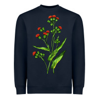 Navy Tassel Flower Illustrations Heavyweight Sweatshirt - LillyAllenDesigns