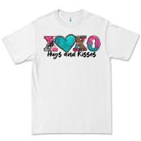White xoxo hugs and kisses valentines day Premium Tee - AdoDesignShop