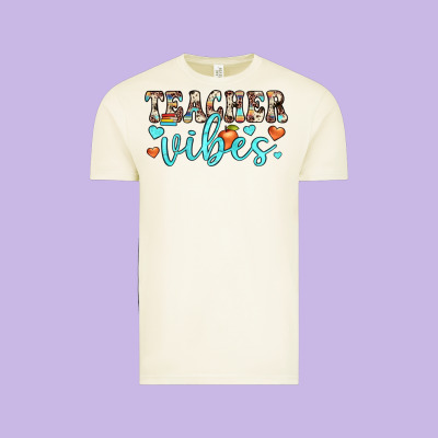 Teacher Vibes Vintage Tee Designed By Jahusdesignshop