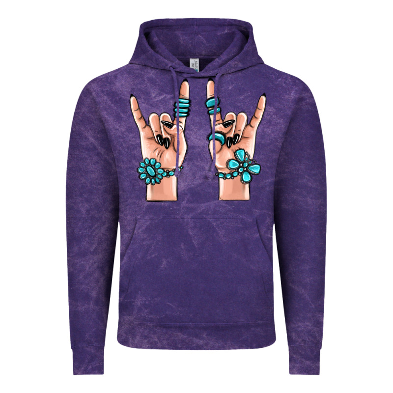 Gemstone Rock Hand Vintage Hoodie by MaliasSmallBusiness | Teevron