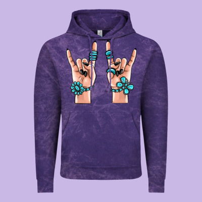 Gemstone Rock Hand Vintage Hoodie Designed By Maliassmallbusiness