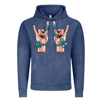Vintage Denim gemstone rock hand Vintage Hoodie - MaliasSmallBusiness