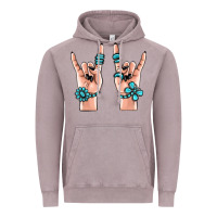 Vintage Zinc gemstone rock hand Vintage Hoodie - MaliasSmallBusiness