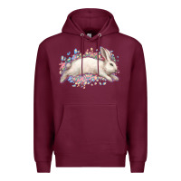 Burgundy Easter Bunny leopard Easter Day Premium Hoodie - HowdyJamesFarm