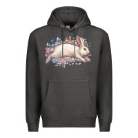Charcoal Heather Easter Bunny leopard Easter Day Premium Hoodie - HowdyJamesFarm