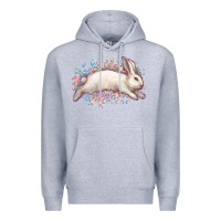 Heather Grey Easter Bunny leopard Easter Day Premium Hoodie - HowdyJamesFarm