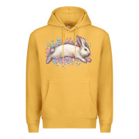 Mustard Easter Bunny leopard Easter Day Premium Hoodie - HowdyJamesFarm