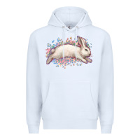 White Easter Bunny leopard Easter Day Premium Hoodie - HowdyJamesFarm