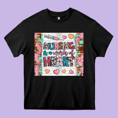 Nursing Is A Work Of Heart Tumbler Heavy Core Tee Designed By Bundleandbundleshop