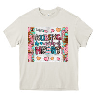 Cream nursing is a work of heart tumbler Heavy Core Tee - BundleAndBundleShop