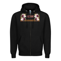 Black mom burgundy flowers with leopard Zipper Hoodie - TumblerDesignByShophia