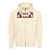 Sandshell mom burgundy flowers with leopard Zipper Hoodie - TumblerDesignByShophia