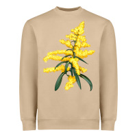 Mushroom Botanical Goldenrod Illustrations Heavyweight Sweatshirt - LillyAllenDesigns