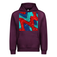 Mauve Wine american flag stripes seamless pattern Urban Hoodie - BundleAndBundleShop