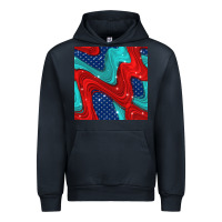 Navy american flag stripes seamless pattern Urban Hoodie - BundleAndBundleShop