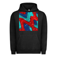 Pigment Black american flag stripes seamless pattern Urban Hoodie - BundleAndBundleShop