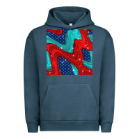 Pigment Midnight Navy american flag stripes seamless pattern Urban Hoodie - BundleAndBundleShop