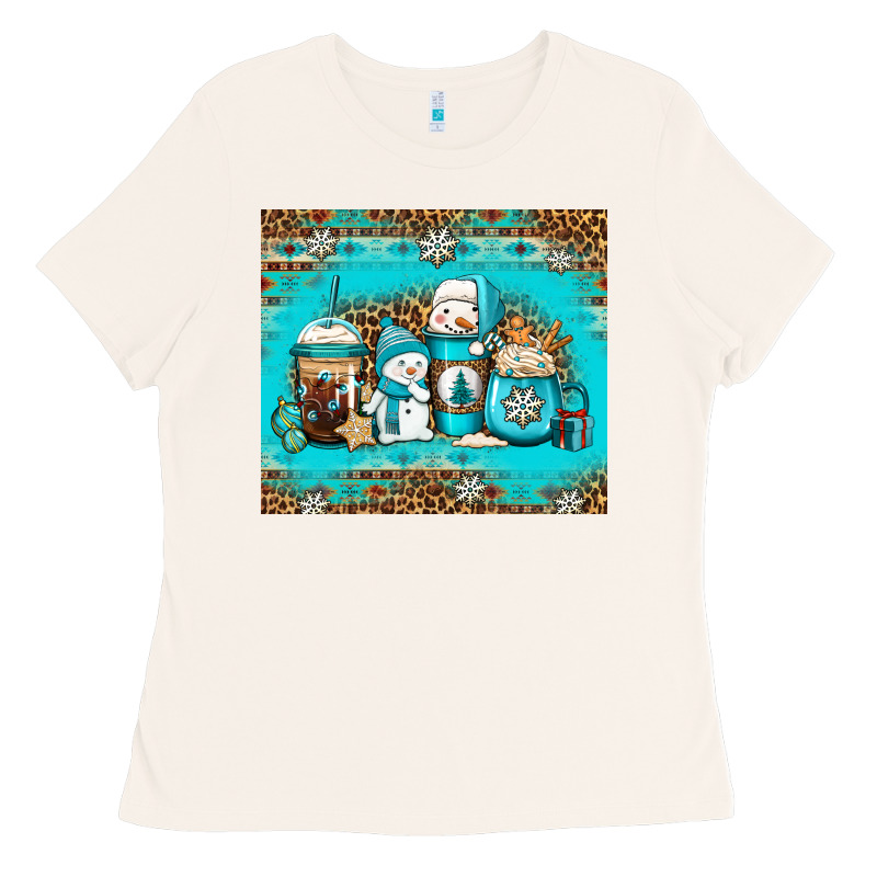 Winter Snowman Coffee Ladies Tee by Jasminsmagicworld | Teevron