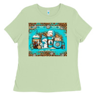 Matcha winter snowman coffee Ladies Tee - Jasminsmagicworld