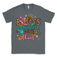 Charcoal Heather boots and bling it's a cowgirl thing Classic Tee - MaliasSmallBusiness