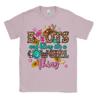 Lilac boots and bling it's a cowgirl thing Classic Tee - MaliasSmallBusiness