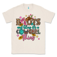 Natural boots and bling it's a cowgirl thing Classic Tee - MaliasSmallBusiness