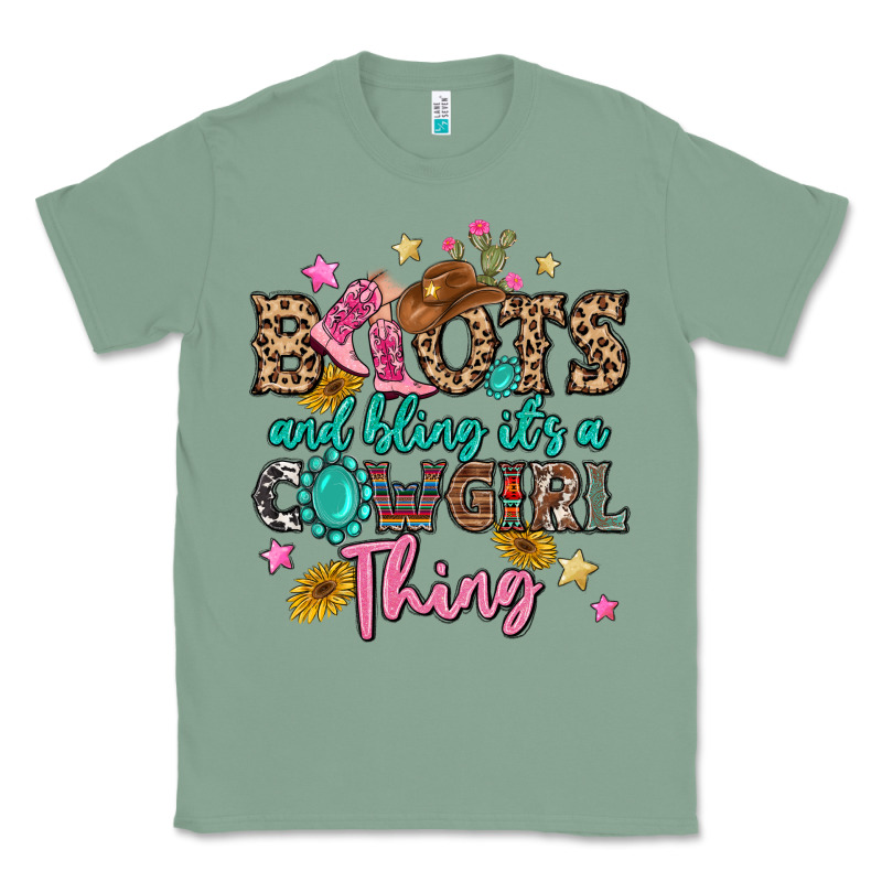 Boots And Bling It's A Cowgirl Thing Classic Tee by MaliasSmallBusiness | Teevron