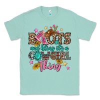 Seafoam boots and bling it's a cowgirl thing Classic Tee - MaliasSmallBusiness