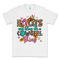 White boots and bling it's a cowgirl thing Classic Tee - MaliasSmallBusiness