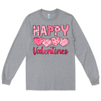 Heather Grey happy valentines Long Sleeve Tee - LillyAllenDesigns