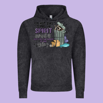 Spirit Animal Raccoon Vintage Hoodie Designed By Maliassmallbusiness