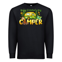 Black Happy St. Patrick's Day camper Premium Sweatshirt - HowdyJamesFarm