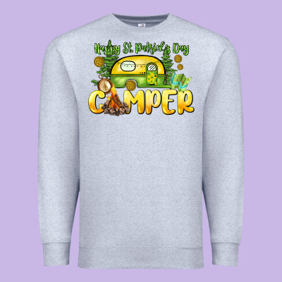 Happy St. Patrick's Day Camper Premium Sweatshirt Designed By Howdyjamesfarm