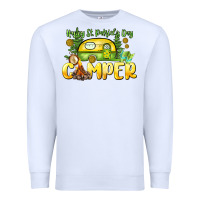 White Happy St. Patrick's Day camper Premium Sweatshirt - HowdyJamesFarm
