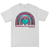 Dove Grey valentine's day rainbow let all that you do be done in love 1 corinthi Premium Tee - AdoDesignShop