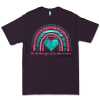 Plum valentine's day rainbow let all that you do be done in love 1 corinthi Premium Tee - AdoDesignShop