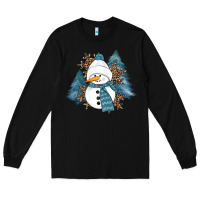 Black Snowman Winter Long Sleeve Tee - RanaPortraitStore