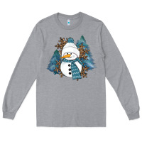 Heather Grey Snowman Winter Long Sleeve Tee - RanaPortraitStore