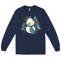 Navy Snowman Winter Long Sleeve Tee - RanaPortraitStore