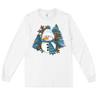 White Snowman Winter Long Sleeve Tee - RanaPortraitStore