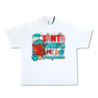 White santa bring me turquoise Urban Heavy Tee - MaliasSmallBusiness