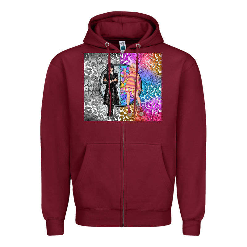 Gothic Girl And Colorful Girl Best Friends Zipper Hoodie by TumblerDesignByShophia | Teevron
