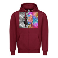 Burgundy gothic girl and colorful girl best friends Zipper Hoodie - TumblerDesignByShophia